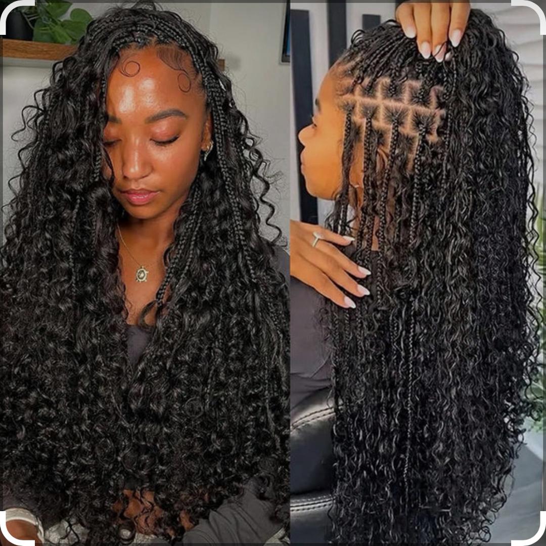 Small Bohemian Knotless Braids