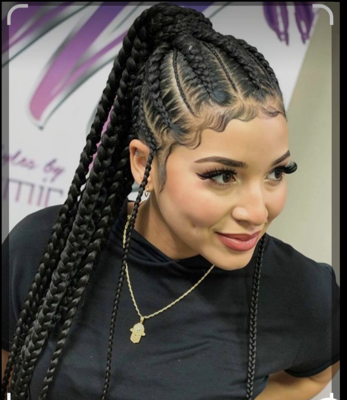 Feed-in Cornrow Ponytail